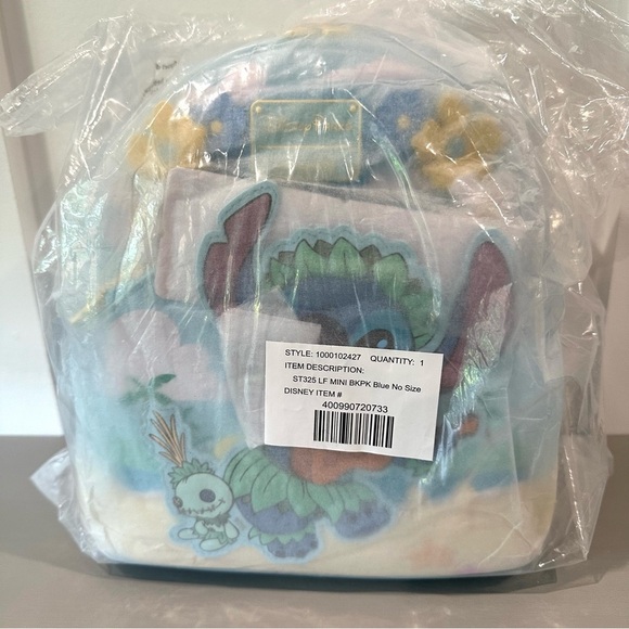 Loungefly Disney Stitch Scrump Beach Party Ukulele Mini Backpack - Picture 2 of 3